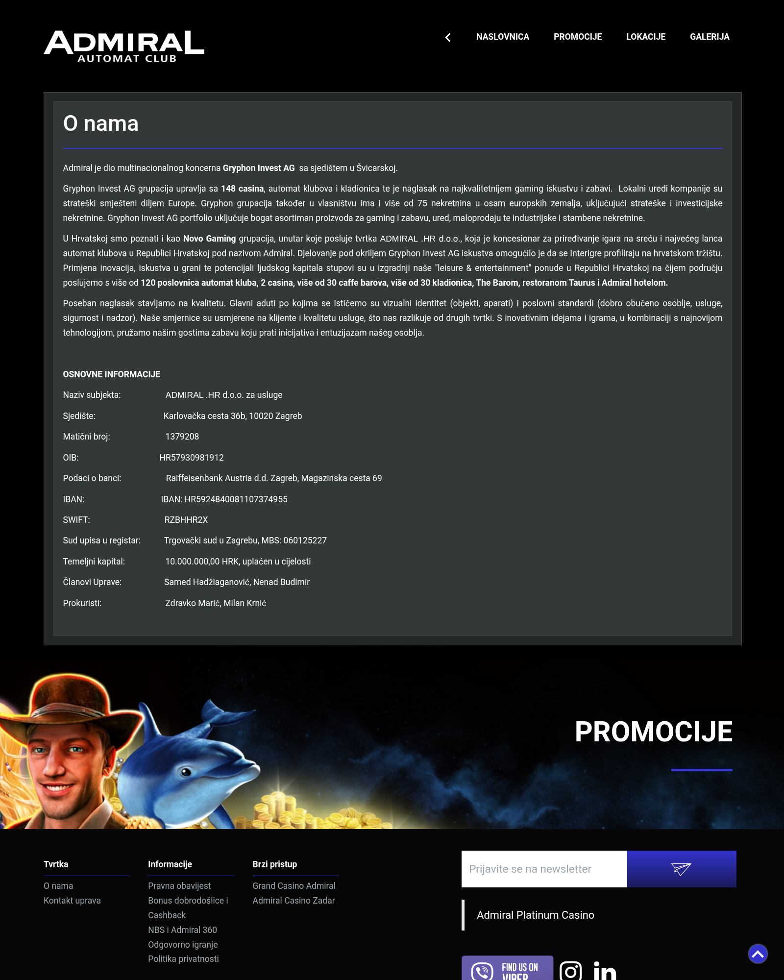 Snimka primarnog zapisa povezanog s društvom